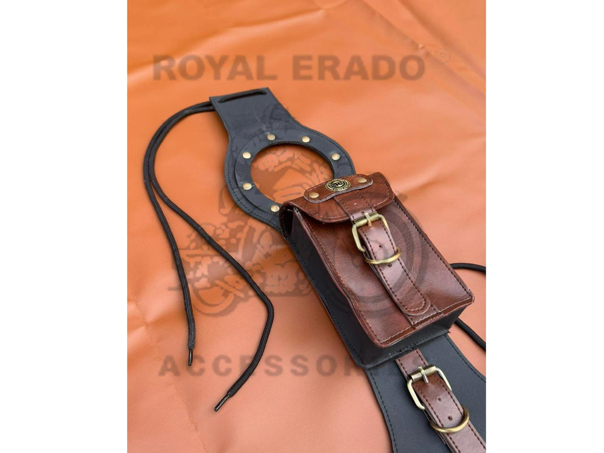 Tank Tidy Tank Cover Strap With Bag Pouch Compatible With Royal Enfield All Models: Classic Electra, Standard Gt 650, Meteor 350, Super Meteor 650, Reborn Classic, And Emered Battalion (Not-leather)