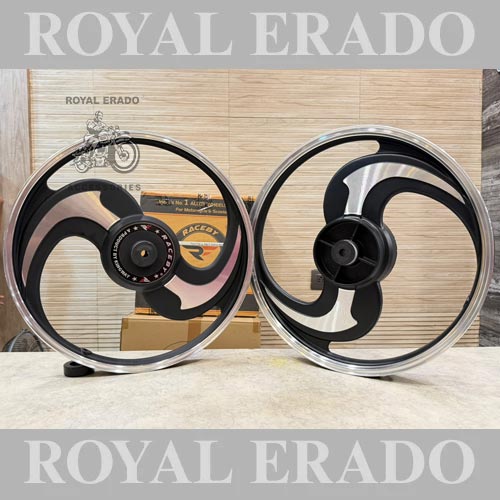 Raceby / Kingway Company Yamaha Rx100, Rx135, Crux Black 2s S Talwar 2 Spoke Alloy Wheel