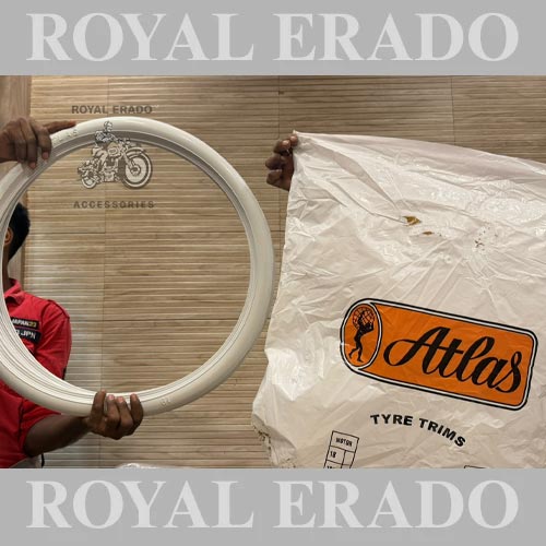 Royal Enfield Atlas White Wall For Vintage G2 1962 Old Model Bullet 350 Standard Electra With Front 19" & Rear 19" Wheel ( 4 Pieces White Wall)