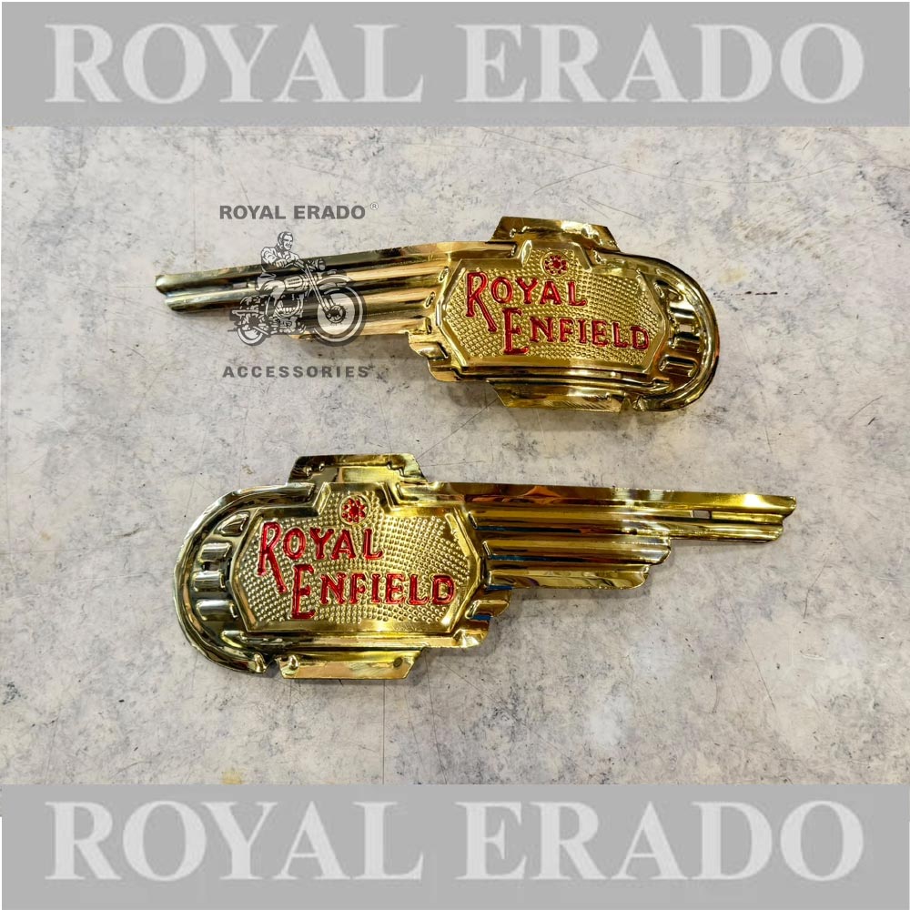 Royal enfield vintage g2 1962 old model bullet 350 standard tank monogram in brass