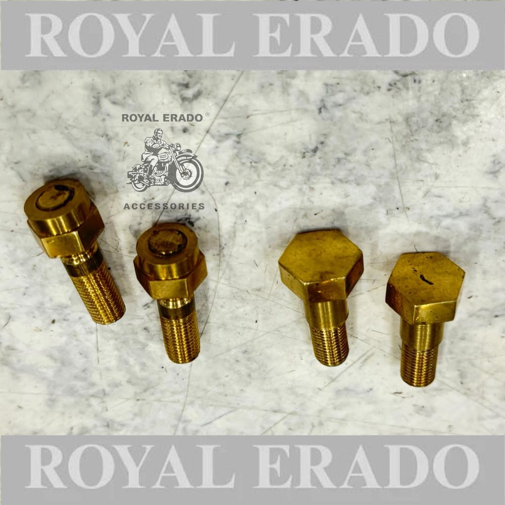 Royal Enfield Vintage G2 1962 Old Model Bullet 350 Electra Standard Cast Iron Engine CI Engine Model Handle Clamp Bolt In Brass After 1962 To 2000 Model