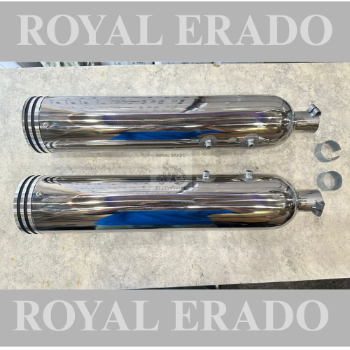 Royal Enfield super meteor 650  raptor performance  exhaust in stainless steel non rustable with db killer