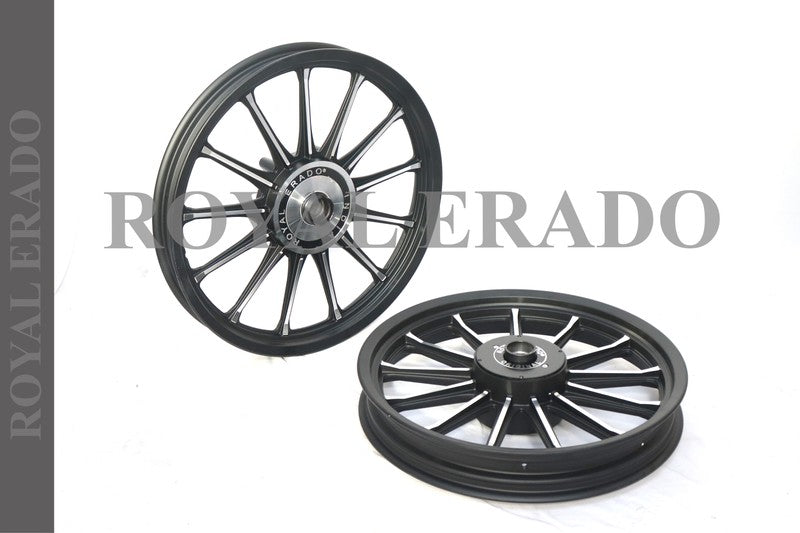 ROYAL ERADO  Imported Harley Design 13 Spokes Alloy Wheel for Royal Enfield standard abs and electra ( front 19” disc rear 19” drum )