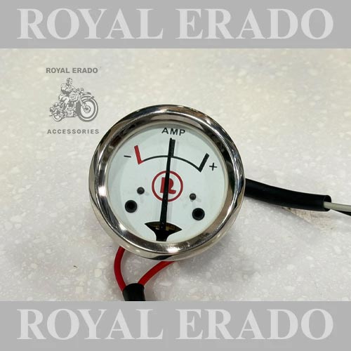 Royal Enfield Classic Electra Standard Amp Meter Ammeter In White Colour