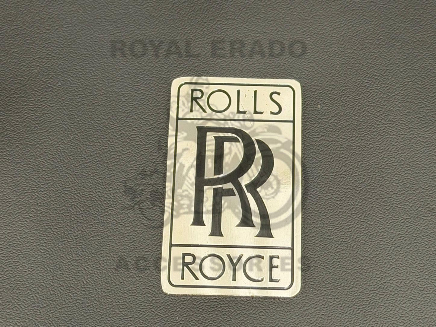 Rolls-royce Luxury Car Logo Chrome Badge Universal Fit To Toolbox Rear Mudguard, Number Plate, Air Filter Box, Battery Cover For Royal Enfield Reborn Classic Electra Standard Battalion