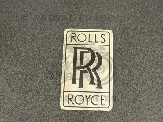 Rolls-royce Luxury Car Logo Chrome Badge Universal Fit To Toolbox Rear Mudguard, Number Plate, Air Filter Box, Battery Cover For Royal Enfield Reborn Classic Electra Standard Battalion