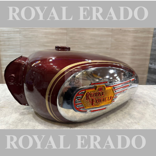Royal Enfield Vintage G2 1962 Old Model Style Bullet 350 Tank With Side Plate And Monogram In Meahron Colour Can Fit To Classic Electra Standard