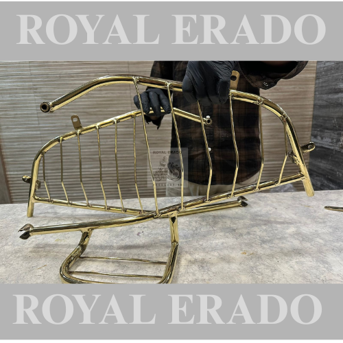 Brass rear mudguard Patti  stays sare guard with footrest for Royal enfield new standard bs-6 with kick