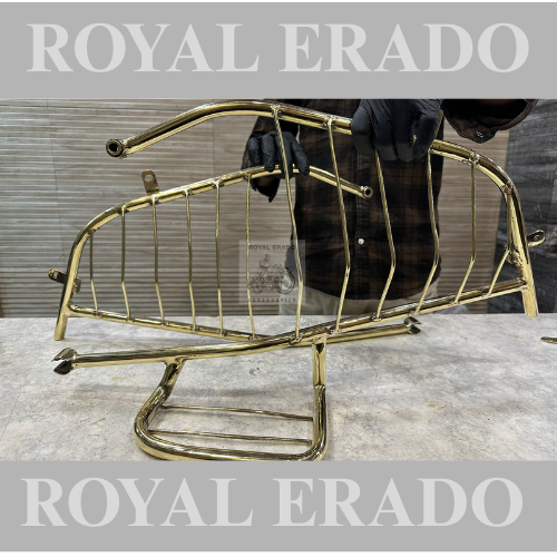Brass rear mudguard Patti  stays sare guard with footrest for Royal enfield new standard bs-6 with kick