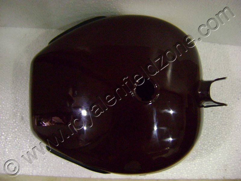 18 To 20 Litres Black Tank For Royal Enfield With Rubber Knee Pad