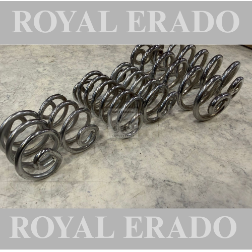 Royal Enfield Vintage G2 1962 old model bullet 350 cast iron engine ci engine, Standard electra front and rear seat spring long seat spring in chrome.