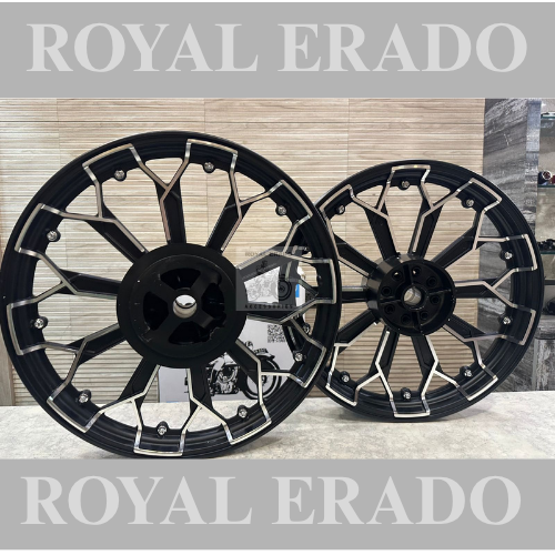 Royal  erado imported alloy wheel 5808 UV design harley design alloy wheel classic and thunderbird  double disc front  19” disc and rear 18” disc