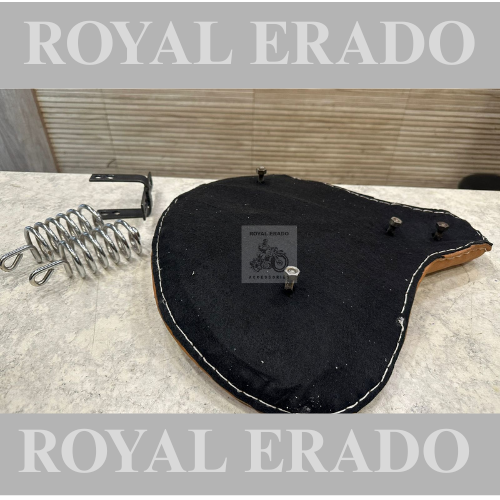 Royal enfield broadcast broadcast seat in tan brown leather with spring Kabir Singh seat front for classic electra and standard