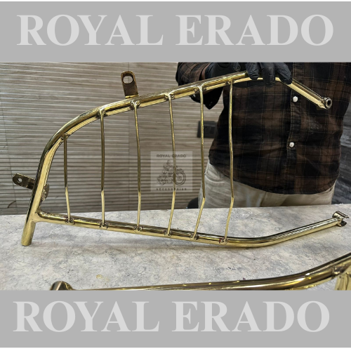 Brass rear mudguard Patti  stays sare guard with footrest for Royal enfield new standard bs-6 with kick