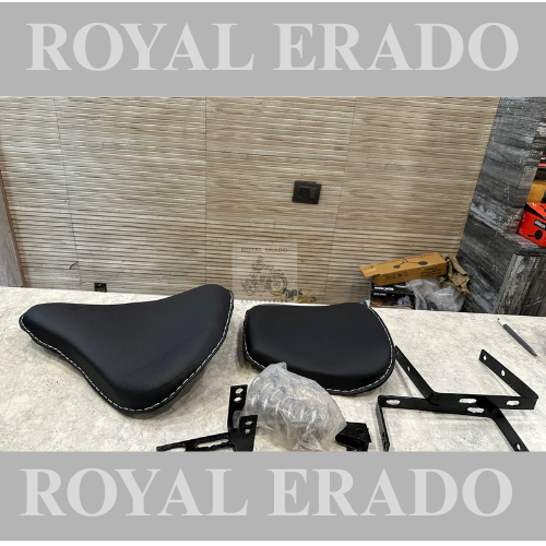 Royal enfield black Kabir Singh seat with springs  for classic electra and standard