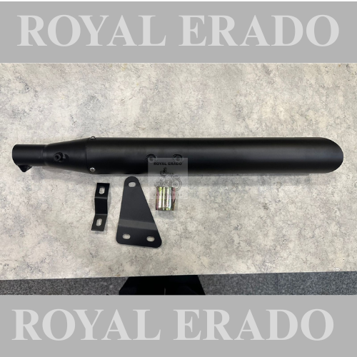 Royal enfield classic Electra standard battalion reborn exhaust with glasswool with base sound Jawa design slim silencer