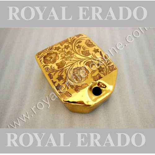 Royal Enfield brass battery cover battery box with laser etching antique engraving for old model vintage g2 1962 bullet 350 cast iron engine ci engine standard.