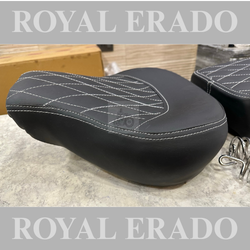 Royal enfield classic electra standard comfortable seat with springs in black for long rides