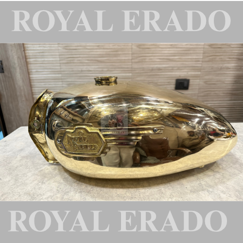 Royal enfield classic electra standard vintage g2 1962 old model bullet brass tank with brass royal enfield monogram