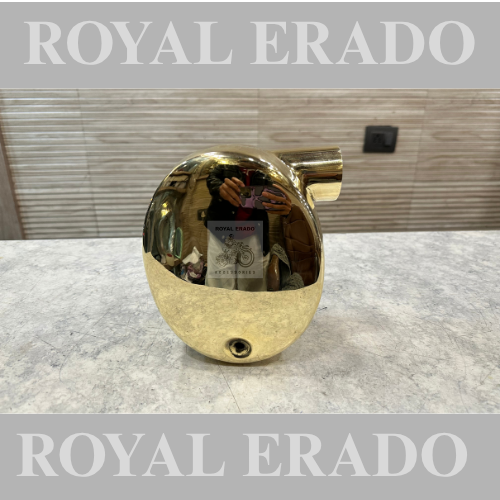 Vintage Brass Oval Air Filter Box for Royal Enfield Bullet - G2 1962 Old Model & Standard 350