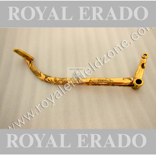 Royal enfield engraved laser etching brass brake pedal &nbsp;break pedal lever for vintage G2 1962 old model Bullet 350 standard electra cast iron engine ci engine.