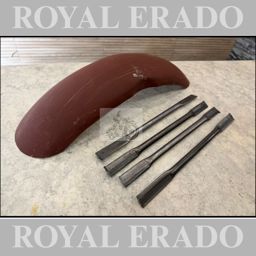 Royal enfield front short mudguard with stays for classic electra standard for Harley Davidson style bobber look