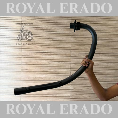 Royal Enfield Classic Electra Standard Bs-3 Bs-4 Hk Company Free Flow C-type Bend Pipe In Black Colour