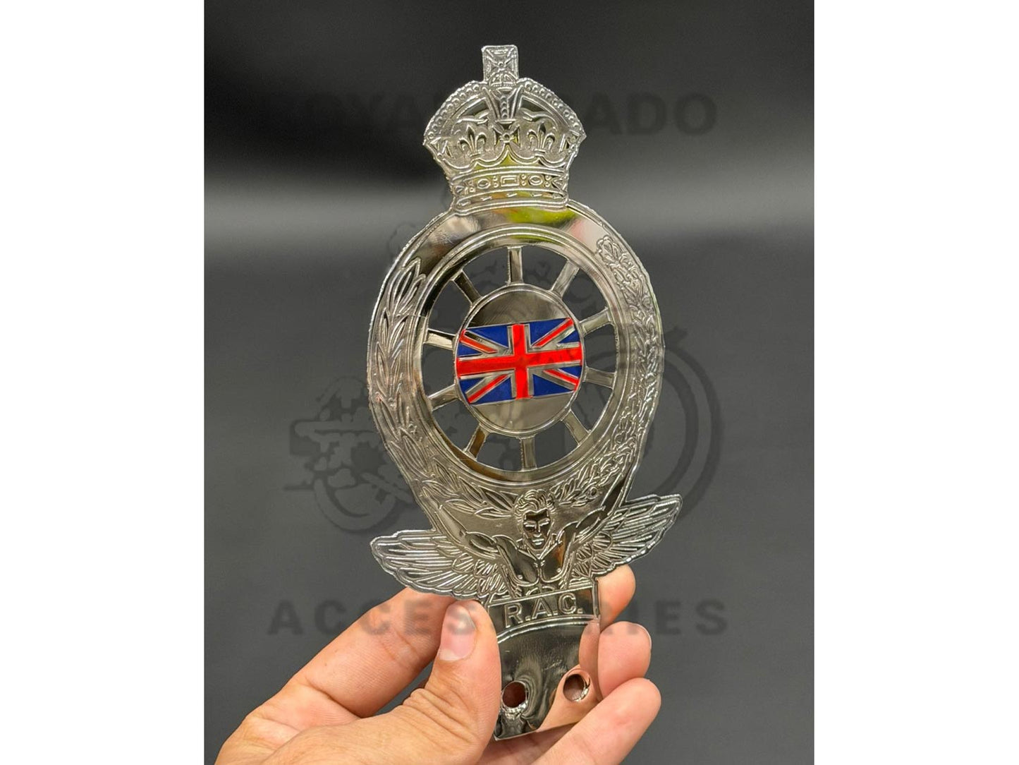 Vintage Bsa Norton Triumph Royal Enfield Vintage G2 1962 Old Model Bullet 350 Crown British England Rac Badge Emblem / Royal Automobile Club Badge