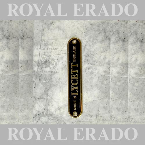 Vintage Made In England Lycett Seat Saddle Badge 2 Peaces In Brass For Royal Enfield, Bsa, Norton, And Triumph