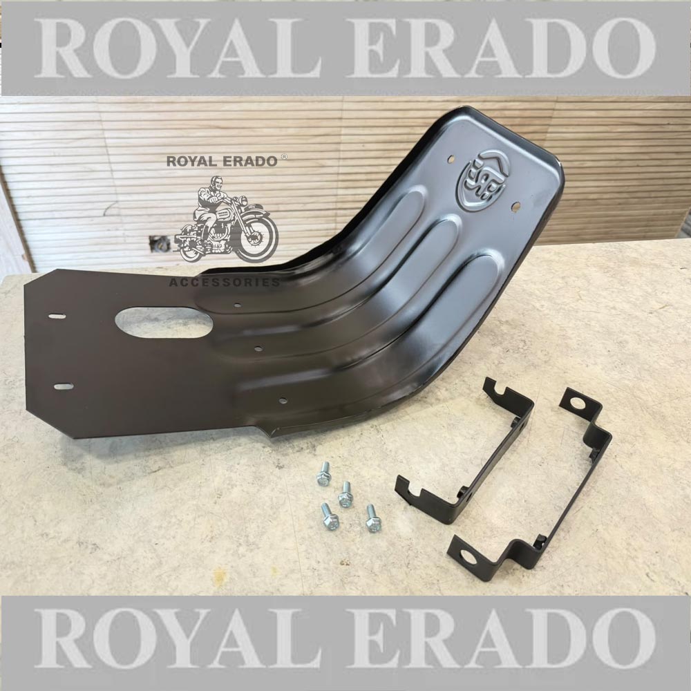 Royal Enfield Reborn Classic , New Standard Battalion , Meteor 350 Aluminium Sump Guard In Black