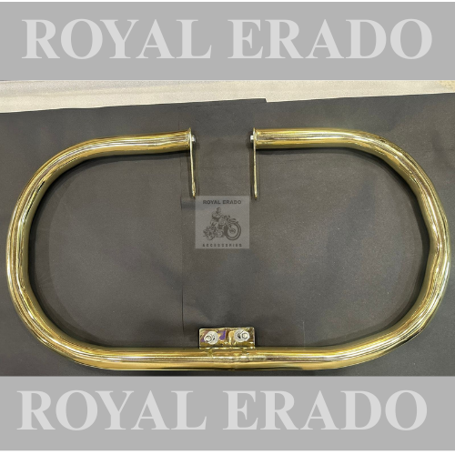 Royal enfield brass oval leg guard for classic electra standard reborn battalion