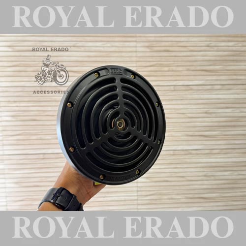 Roots Megasonic Horn In Black Colour For Royal Enfield Jawa Yezdi Reborn Classic , Electra , Standard , Thunderbird , Super Meteor 650, Hunter 350 , Meteor 350 Classic 650 , Standard 650 Goan 350 ,