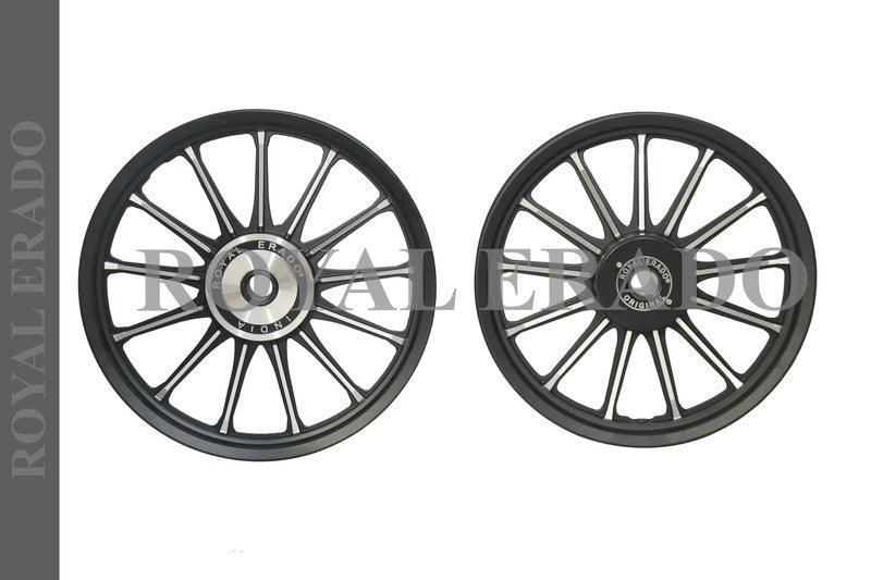 ROYAL ERADO  Imported Harley Design 13 Spokes Alloy Wheel for Royal Enfield standard abs and electra ( front 19” disc rear 19” drum )