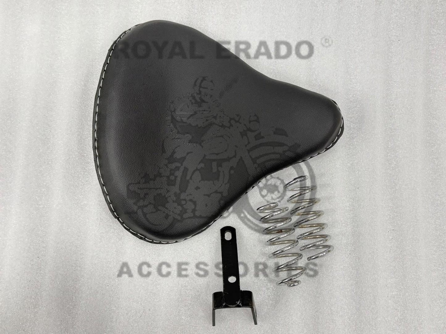 Royal Enfield Vintage G2 1962 Old Model Bullet 350 Kabir Singh Style Front Solo Black Seat With Spring (Arjun Ready Seat) For Classic Electra Standard