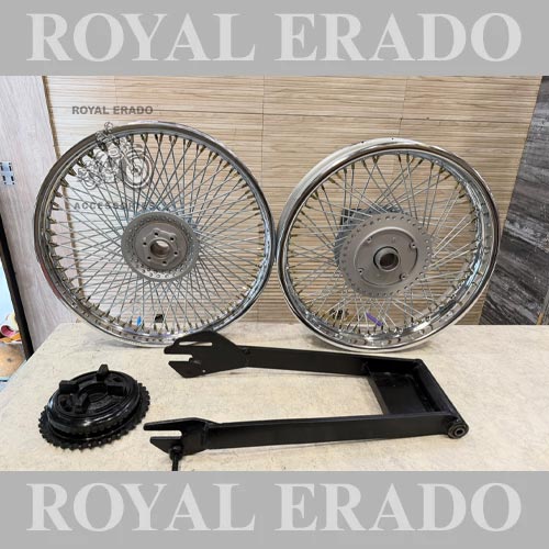 Harley 883-style Bobber Conversion Kit With Multi-spoke Wheel 18" Rim For Rear 150 Number Tyre, With Broad Swing Arm And Chain Sprocket For Classic Electra Standard Thunderbird