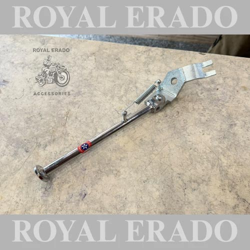 Vintage G2 1962 Old Model Bullet 350 Side Stand Rear Footrest Fitting In Chrome With Spring Fit To All Cast-iron ( CI Engine )engine Standard Electra
