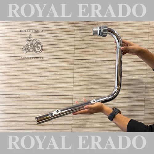 Royal Enfield Bs-3 Bs-4 Chrome Bend Pipe L-type For Classic Electra Standard Hkk Indore Company Free-flow Loud Sound