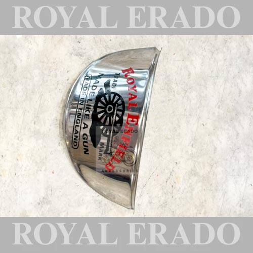 Head Light Cap Shade In Chrome With Made Like A Gun Logo For Classic Electra , Standard , Vintage G2 1962 Old Model Bullet 350