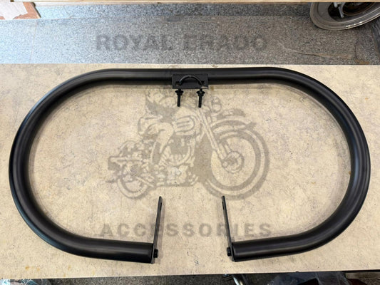 Royal Enfield Oval-shaped Black Crash Guard Leg Guard For Royal Enfield Classic, Electra, Standard Battalion, Reborn Classic, Vintage G2 1962 Old Model Bullet 350