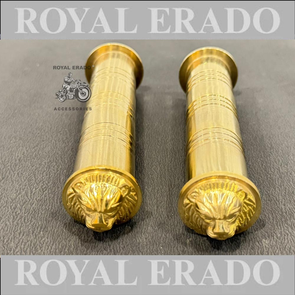 Brass Lion Grip Universal For All Bikes Royal Enfield Classic Electra Standard Reborn Classic New Standard Battalion Jawa, Yezdi Avenger