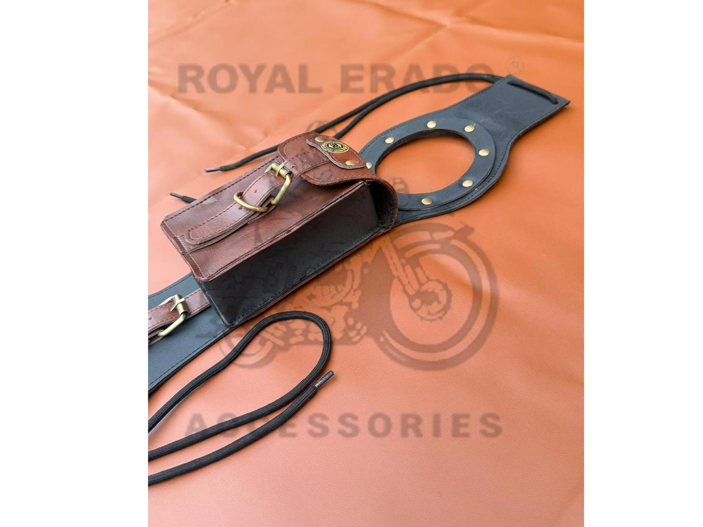 Tank Tidy Tank Cover Strap With Bag Pouch Compatible With Royal Enfield All Models: Classic Electra, Standard Gt 650, Meteor 350, Super Meteor 650, Reborn Classic, And Emered Battalion (Not-leather)