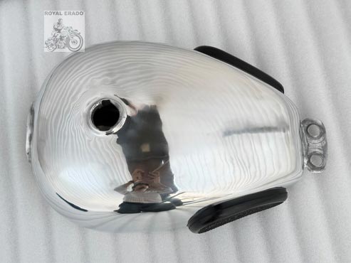 Royal Enfield Classic Electra Standard Aluminium Chrome Tank With Knee Pads (non- rustable)