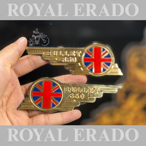 Brass Made In England Toolbox Monogram Bullet 350 For Vintage G2 1972 Old Model Royal Enfield Classic, Electra, Standard Reborn Classic, New Standard Battalion