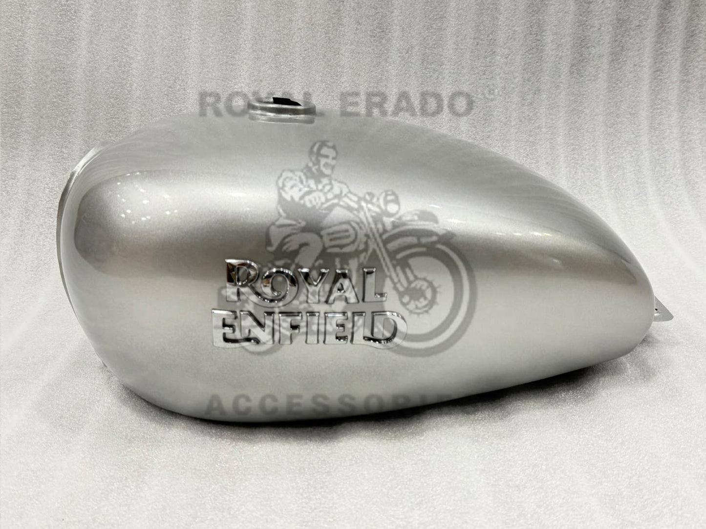 Royal Enfield Electra Silver Tank For Bs-3 Bs-4 After 2013 Model ( Not Original )