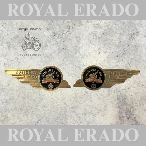 Royal Enfield Brass Bullet 350 Tool Box Monogram With Made Like A Gun Logo Cannon For Reborn Classic Electra New Standard Vintage 1962 Old Model