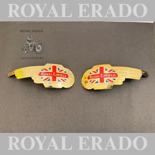 British England tank monogram in brass for vintage G2 1962 old model Royal Enfield classic, Electra, standard reborn classic, new standard battalion