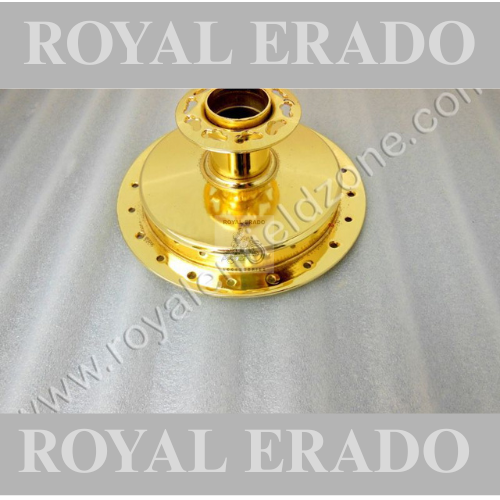 Royal enfield brass golden coated front cycle hub for old model vintage g2 1062 old model 350 cast iron engine ci engine standard
