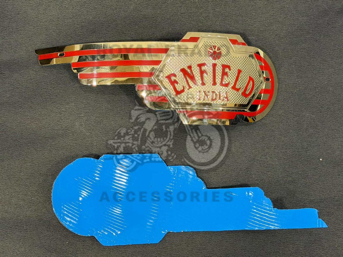 Brass Tank Monogram For Royal Enfield India Vintage G2 1962 Old Model Bullet 350 Reborn Classic Electra Standard Battalion (Can Screw/Have 3m Tape Also) Classic 650 Standard 650 Twin Goan