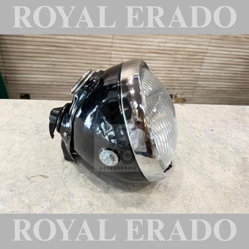 Bsa Royal Enfield Old Model Vintage G2-style Headlight, 6", For Classic Electra, Standard, And Thunderbird