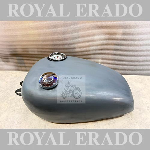 Harley Davidson 883 Style Bobber Tank With Built-In Meter For Royal Enfield Classic Electra, Standard, Thunderbird